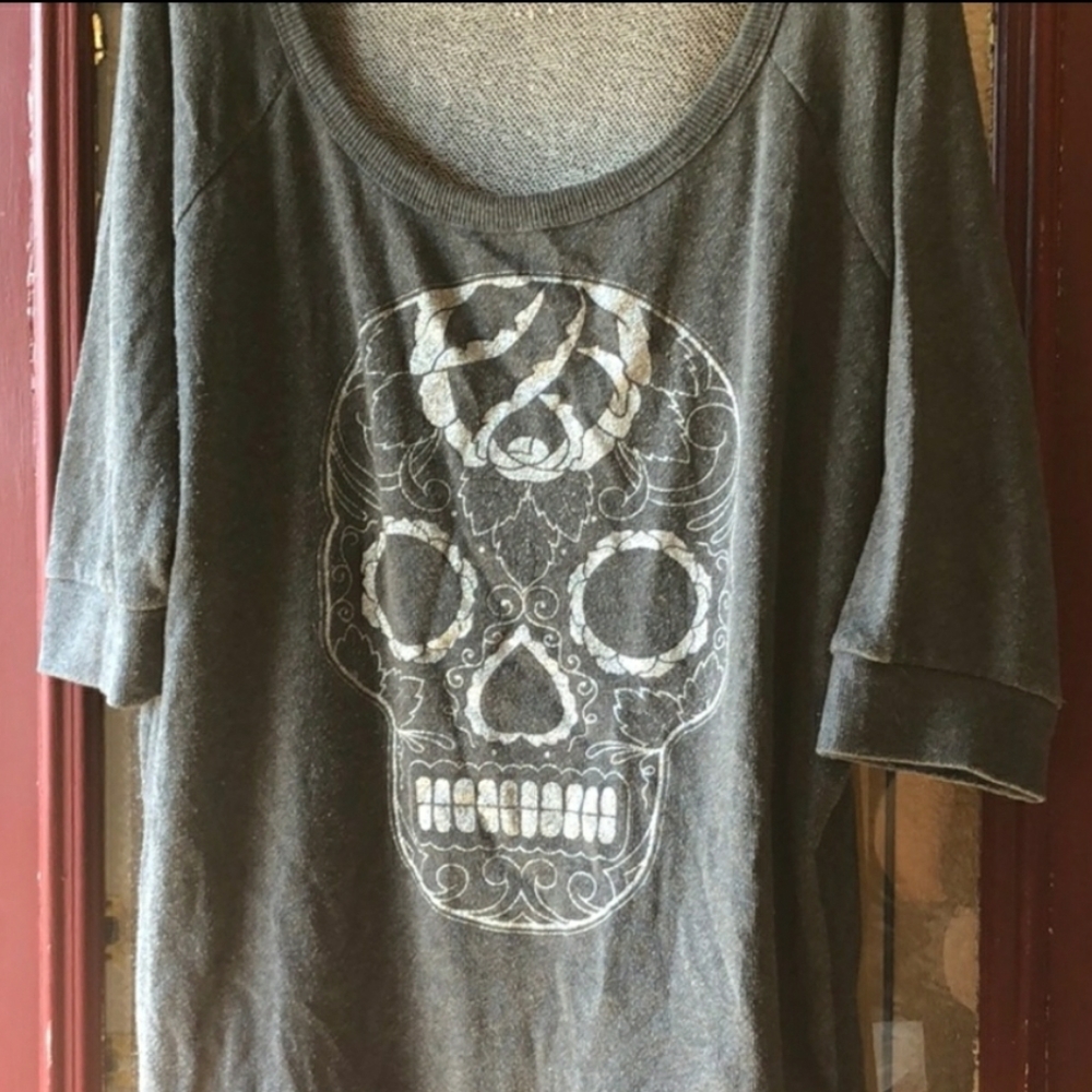 Torrid Grey Skull Sweatshirt